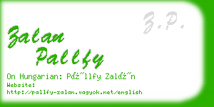 zalan pallfy business card